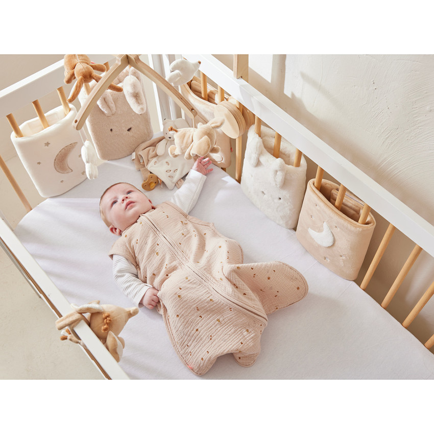 Slaapzak zonder mouwen 70cm Katoen mousseline Geluksduiven 