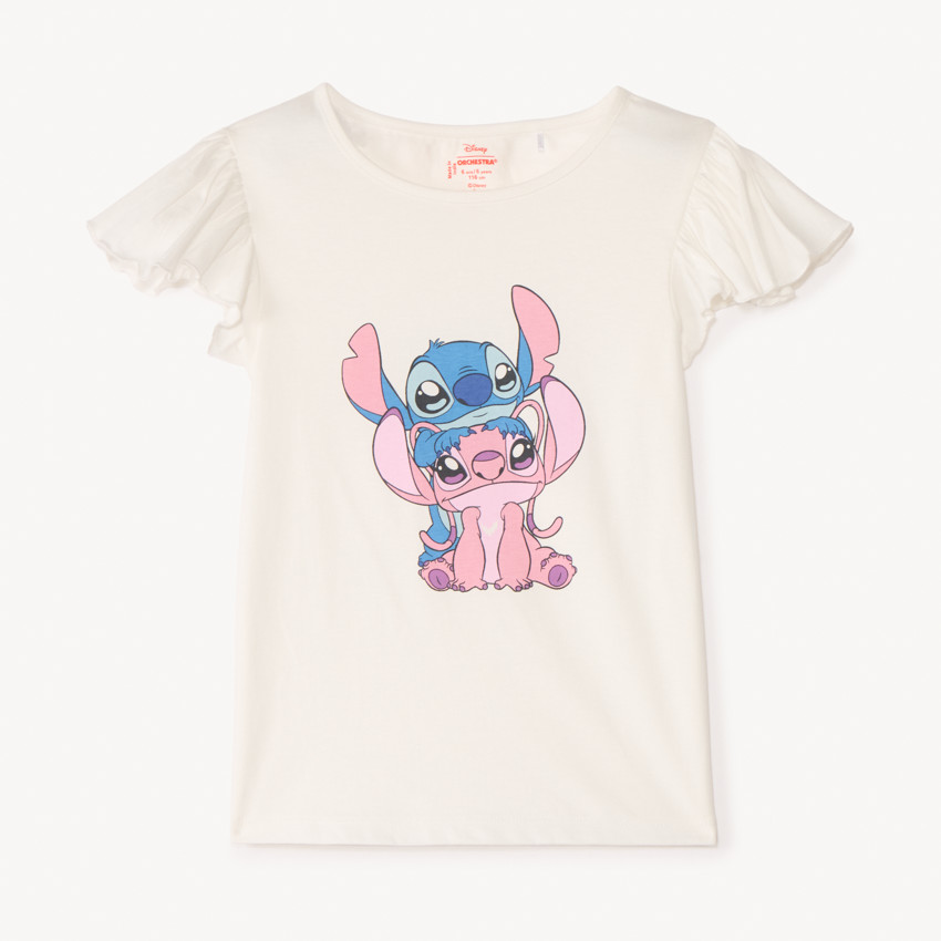 T-shirt manches courtes Stitch & Angel Disney pour fille 