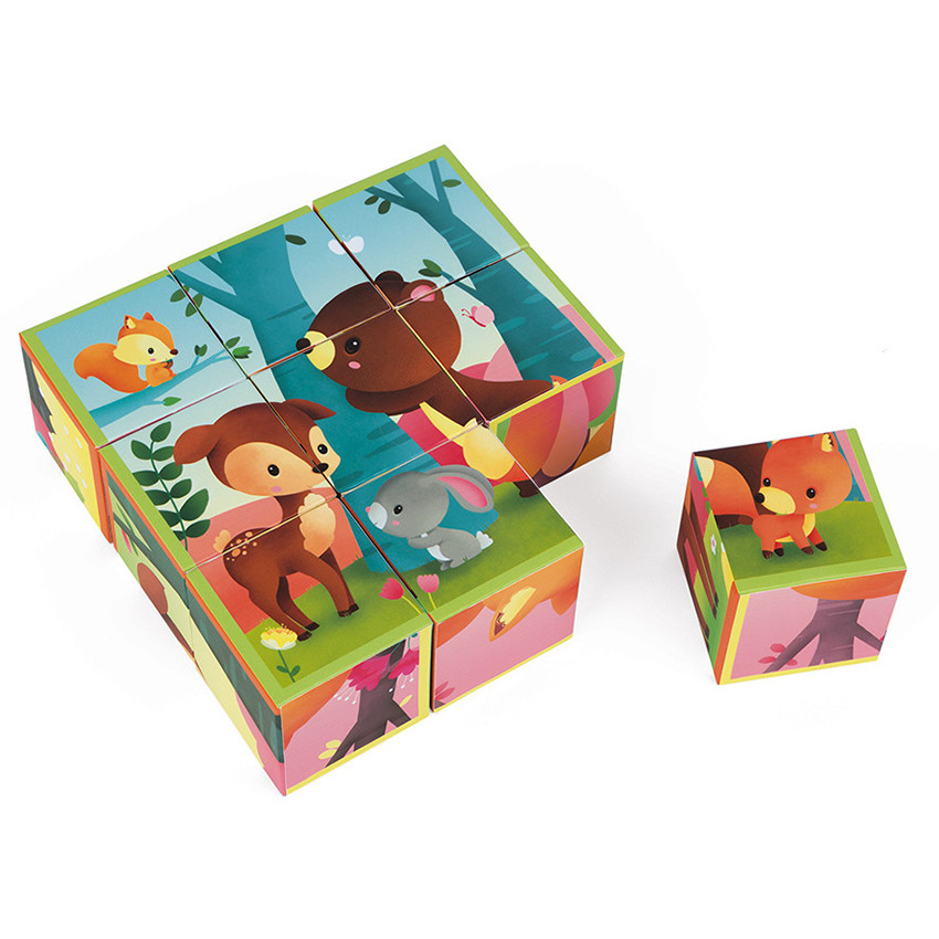 Puzzle Kubkid Animaux de la forêt - 9 cubes  