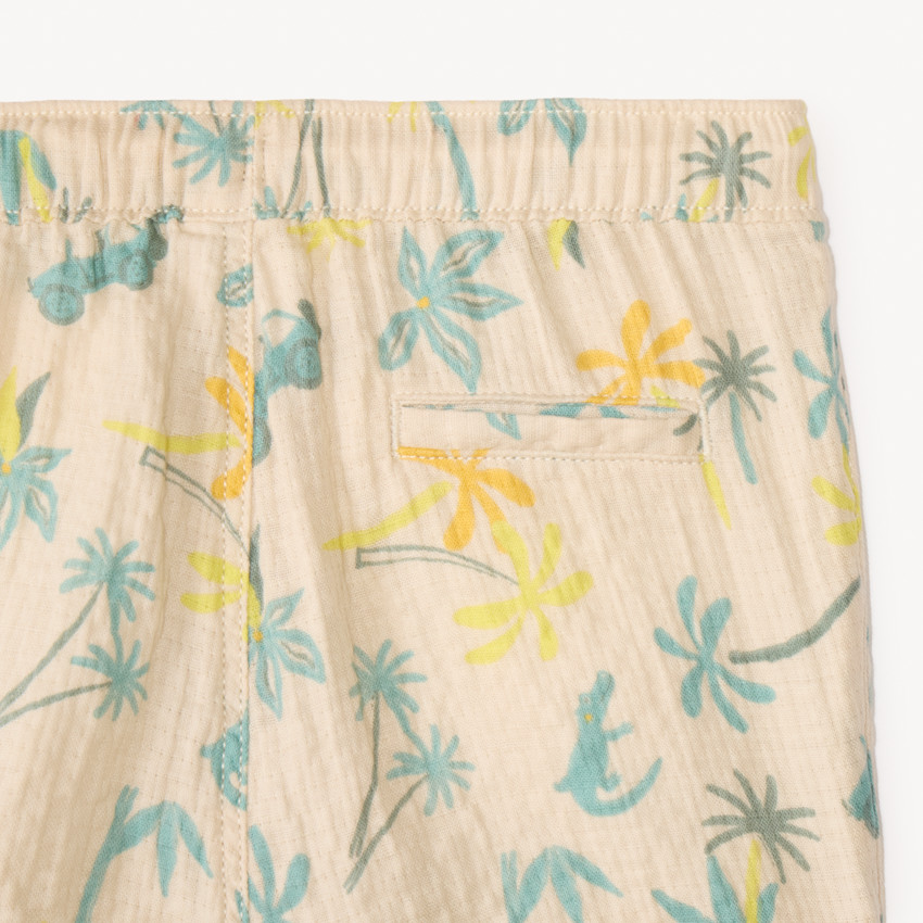 Ensemble 2 pièces chemise manches courtes + bermuda à motifs tropicaux pour bébé garçon 