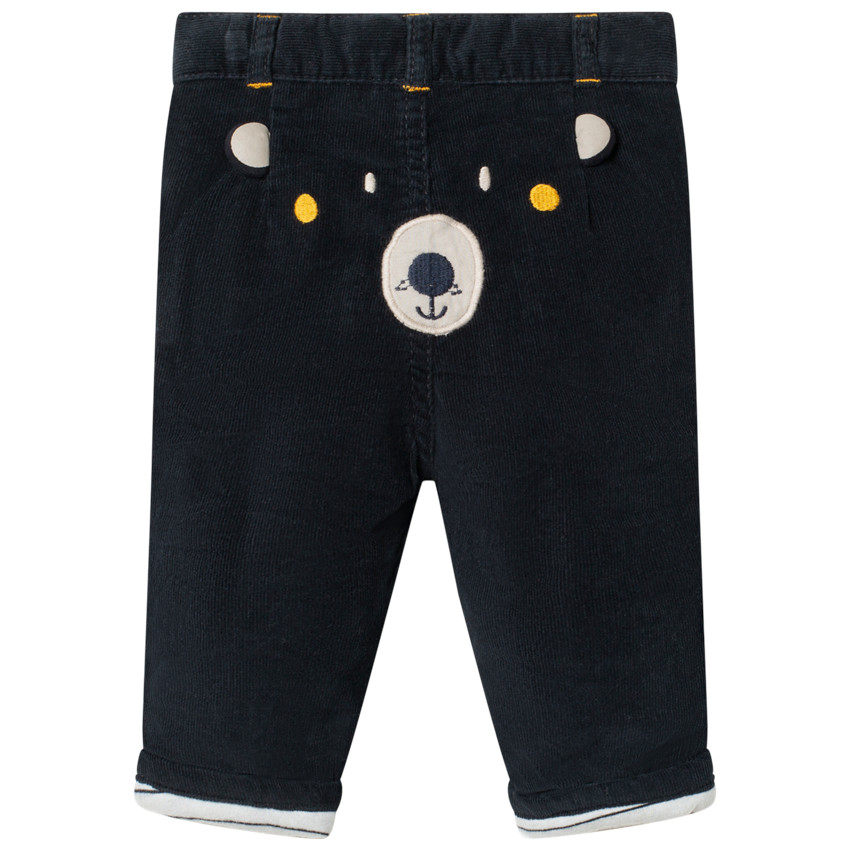 Pantalon en velours à doublure rayée en jersey 