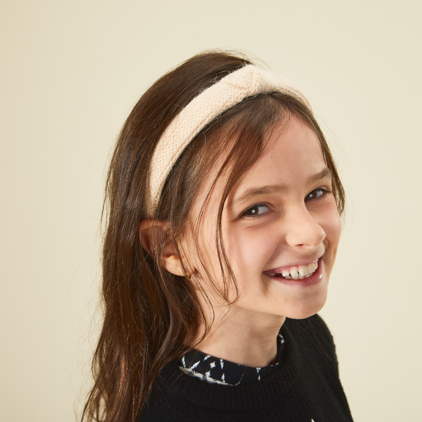 Gebreide haarband met knoop effect voor meisjes 