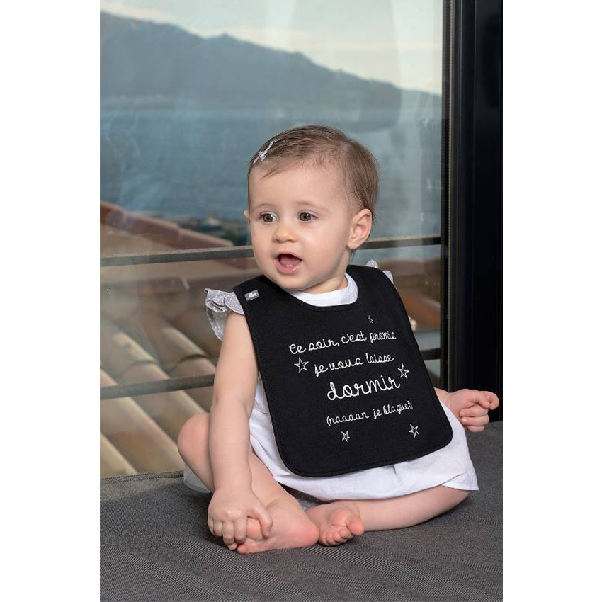 Bavoir "C'est promis je vous laisse dormir" 