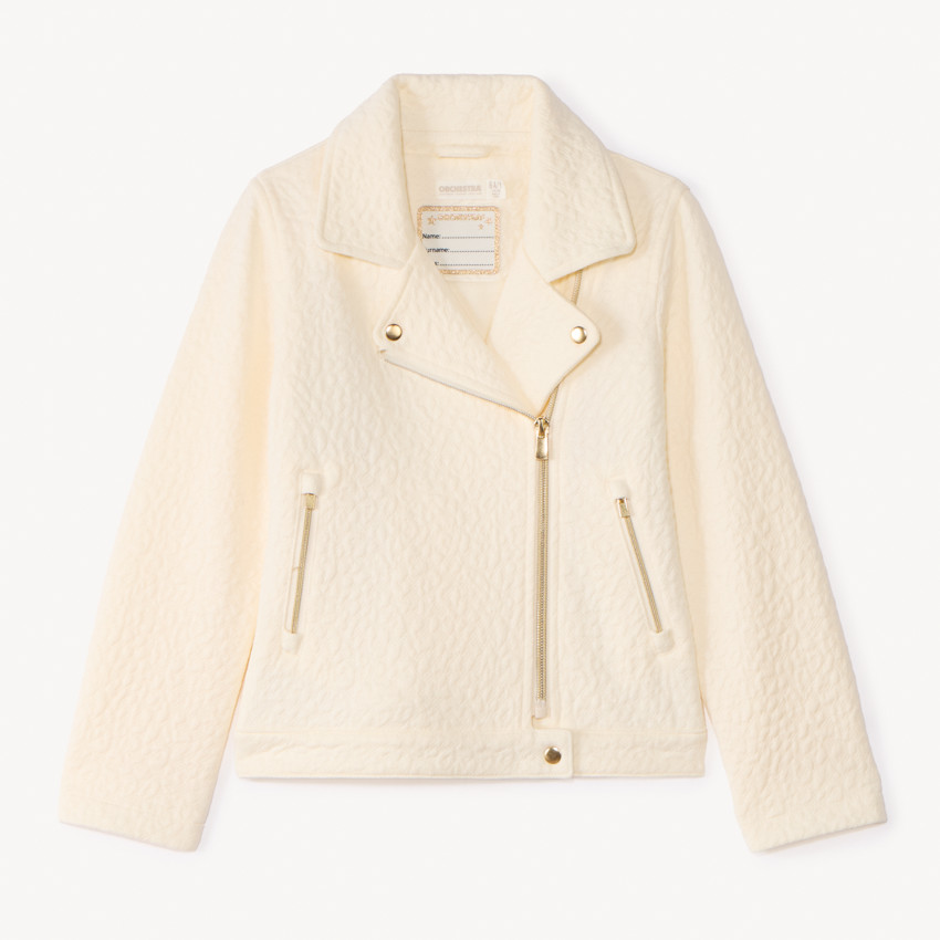 Perfecto en jacquard texturé léopard pour fille 