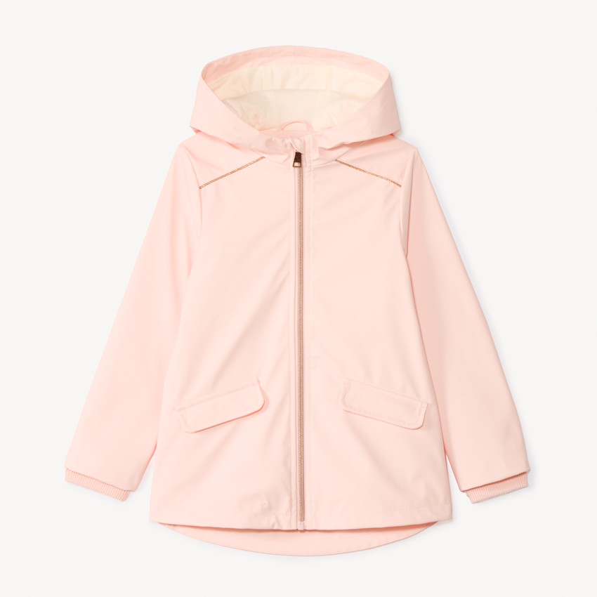 Parka gomme unie à capuche pour fille 