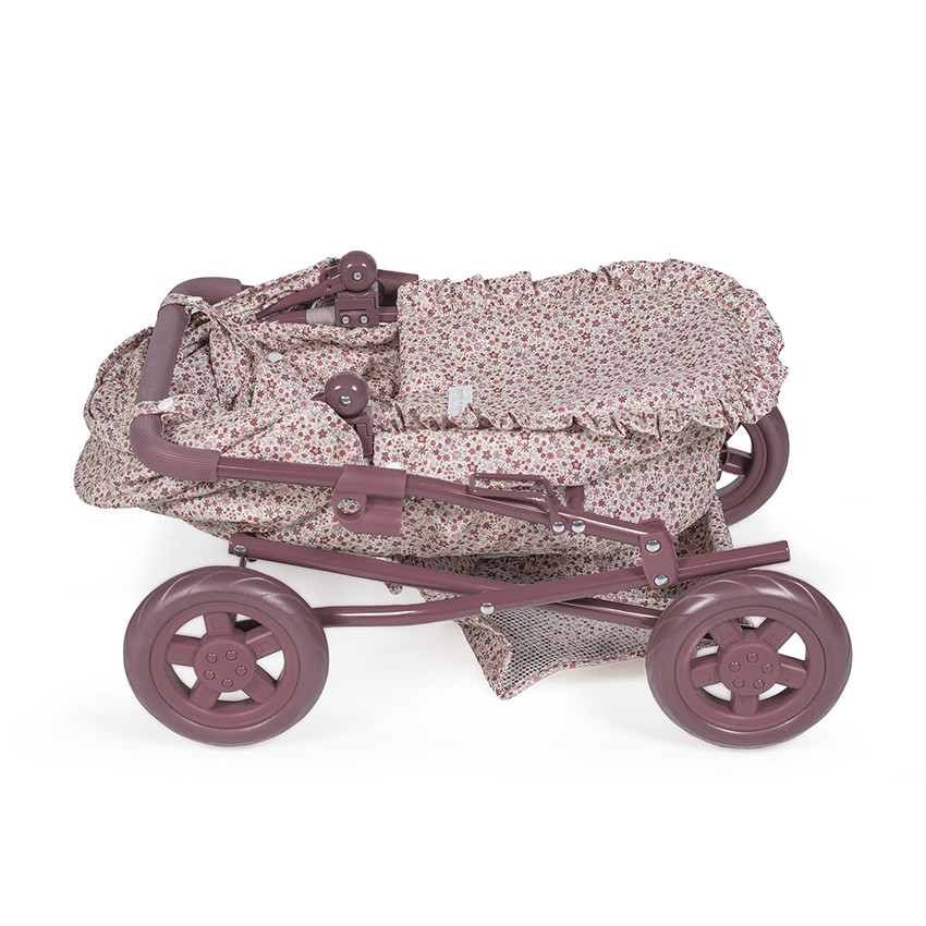 Poussette Landau pour poupée Cherry Fleurs 