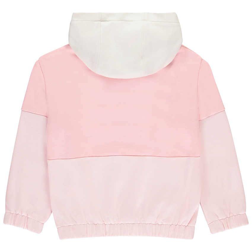 Sweat molleton oversize effet color block à capuche pour fille 