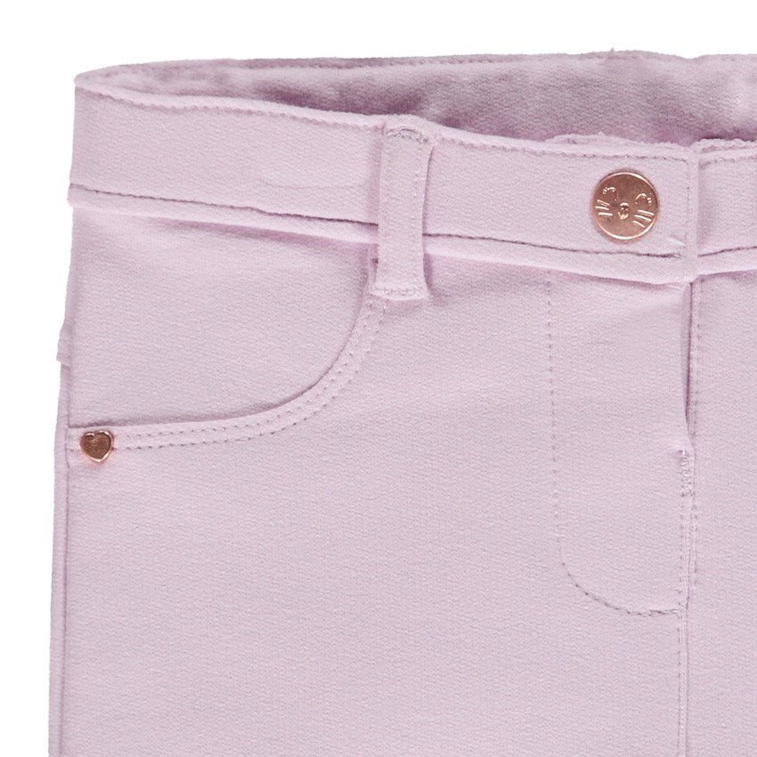 Jegging uni à bouton gravé 