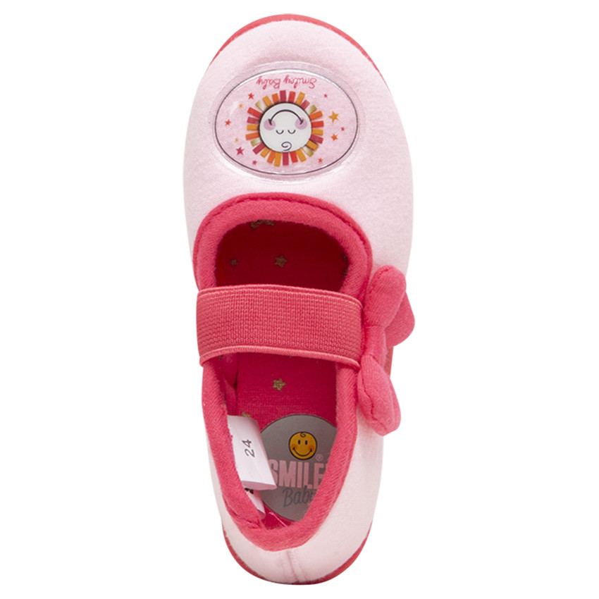 Chaussons forme babies avec badge SmileyWorld et noeud  