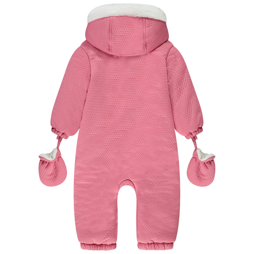 Combi-pilote matelassée avec broderie pour bébé fille 
