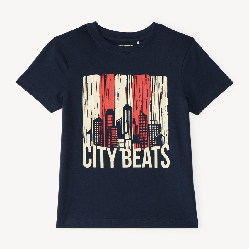 T-shirt garçon manches courtes print fantaisie 