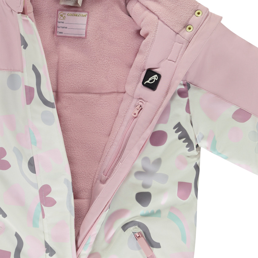 Combinaison de ski imprimé arty pour fille 