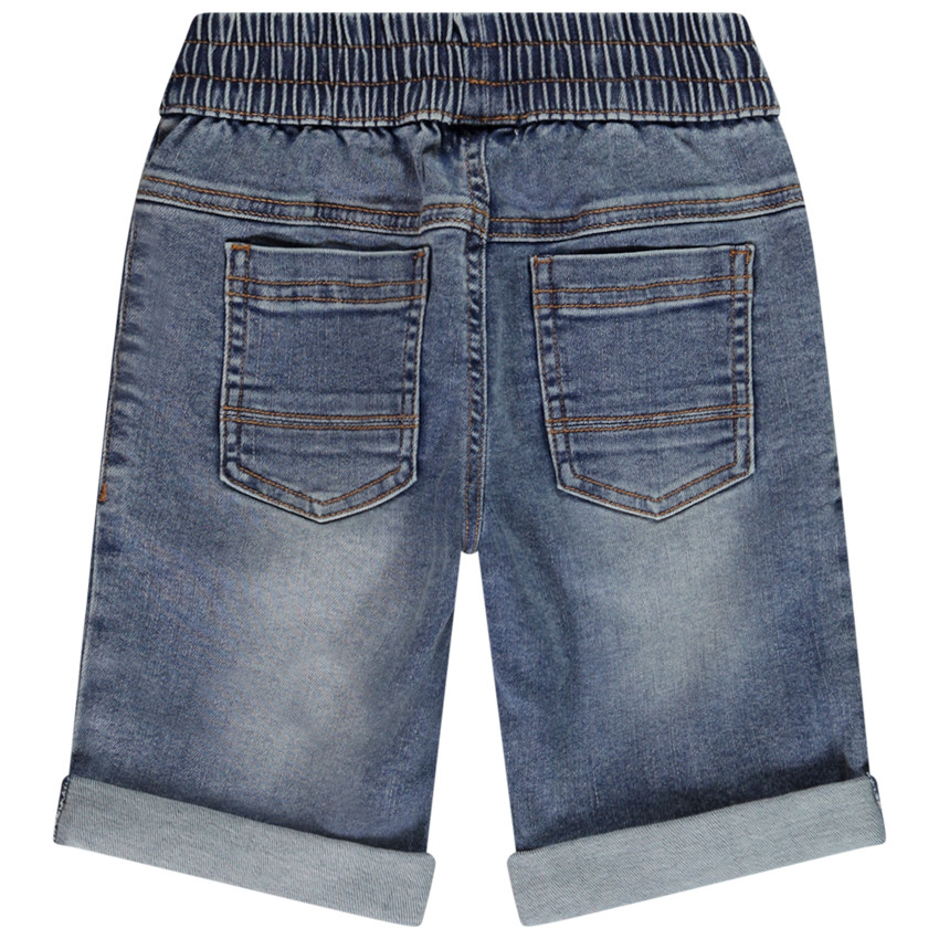 Bermuda effet jean à taille élastiquée pour garçon 