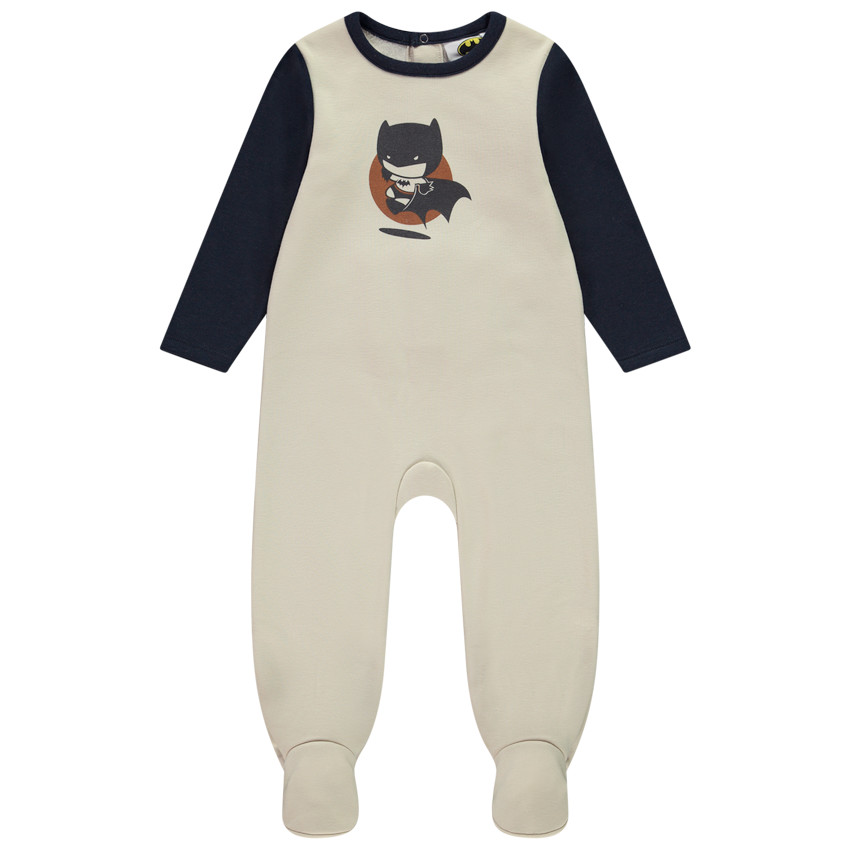 Dors-bien en velours avec print Batman Warner pour bébé garçon avec ouvertures différentes selon l'âge 