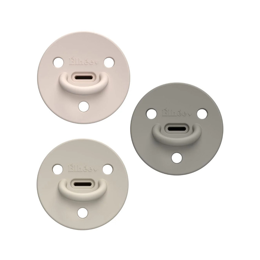 Sucettes en silicone Choo Choo Betsy x3 Nude Sand Kaki en T1 