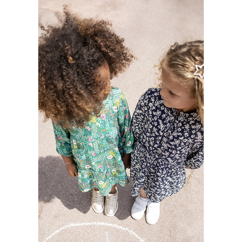 Jurk met lange mouwen en bloemenprint, met ruimzittende snit 