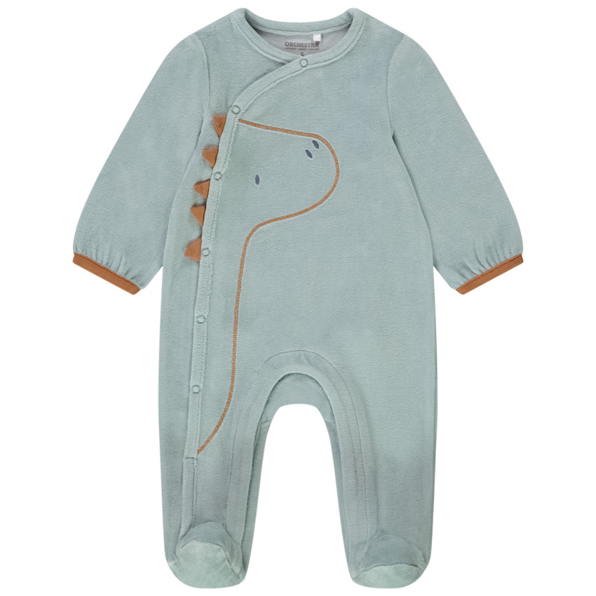 Dors-bien ludique dinosaure en velours pour bébé garçon 