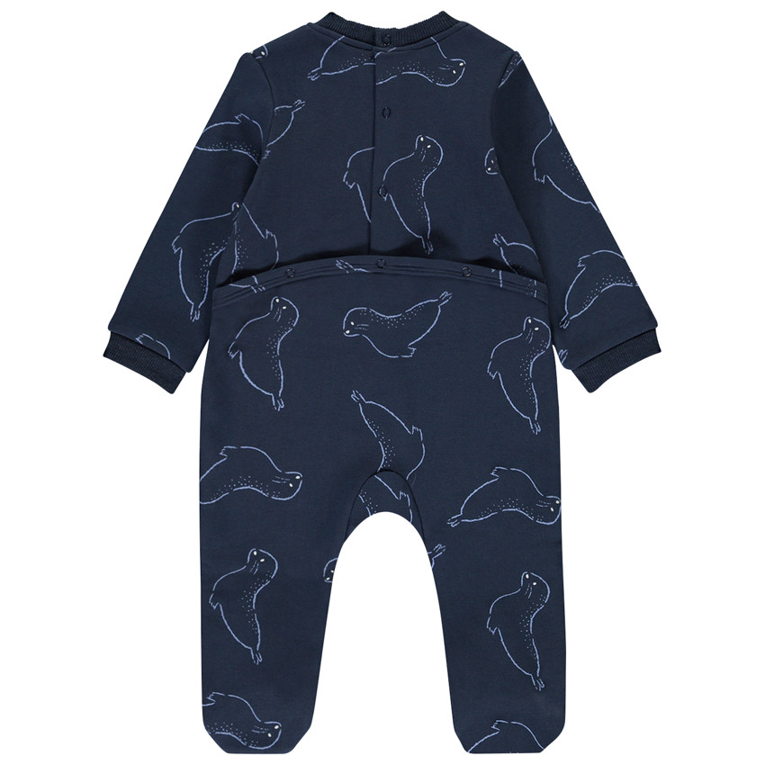 Pyjama in molleton met zeehondjes voor baby jongen 