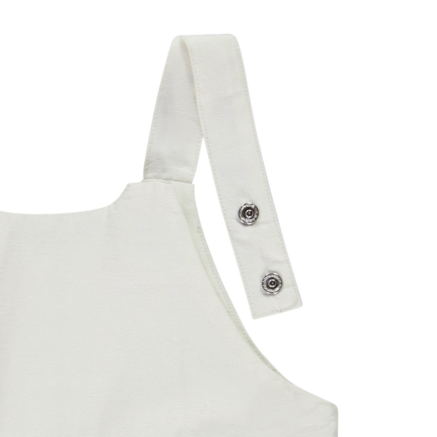 Salopette longue en toile avec détail argenté pour fille 