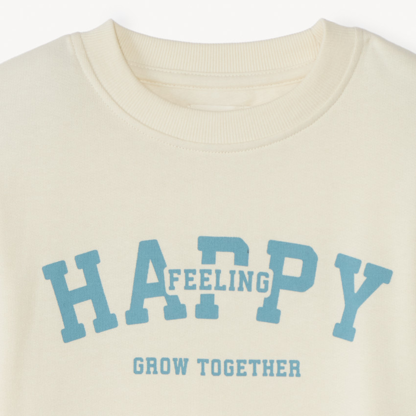 Fleece sweatshirt met print voor jongens 