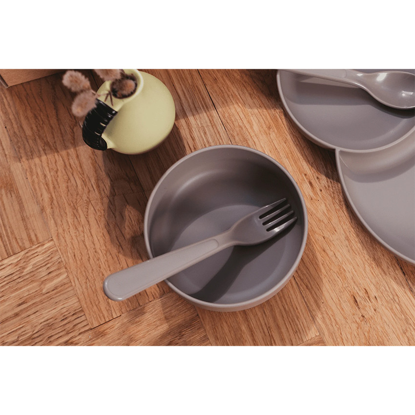 Set de 2 bols Tiny Bioplastique – Beige/Moka 