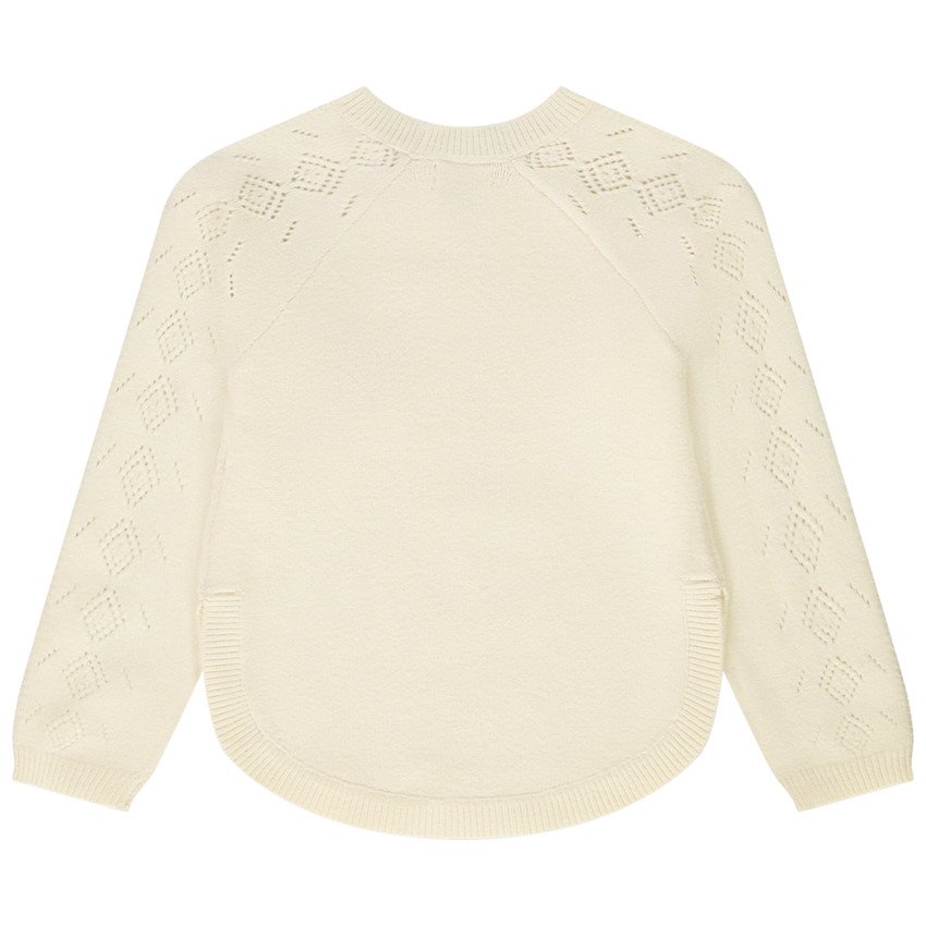 Trui in gebreid met borduursel voor meisjes 