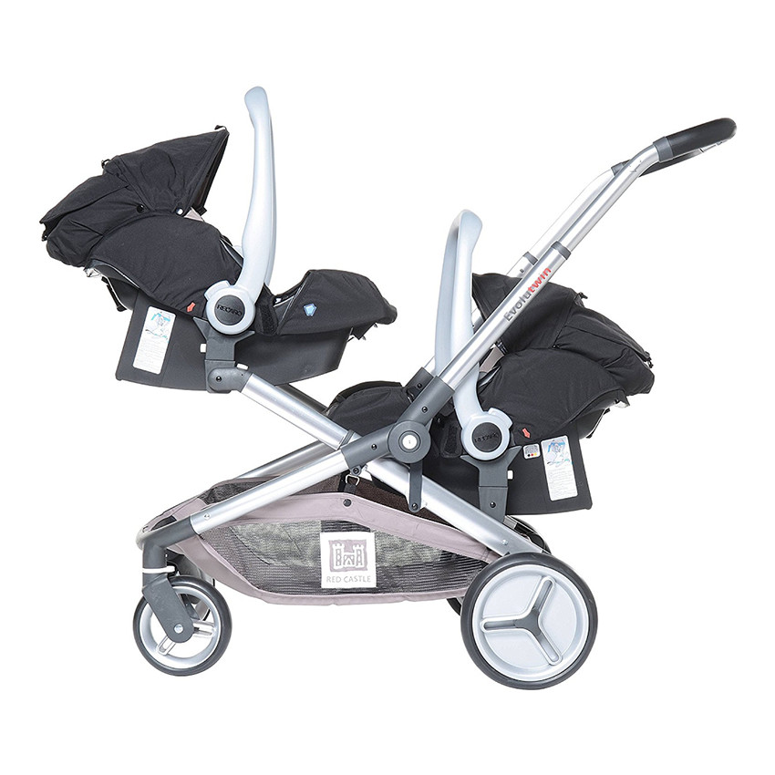 Lot De 6 Réflecteurs + 2 Lumières Pour Poussette – Sécurité Visibilité Nuit, Attaches Velcro, Universel