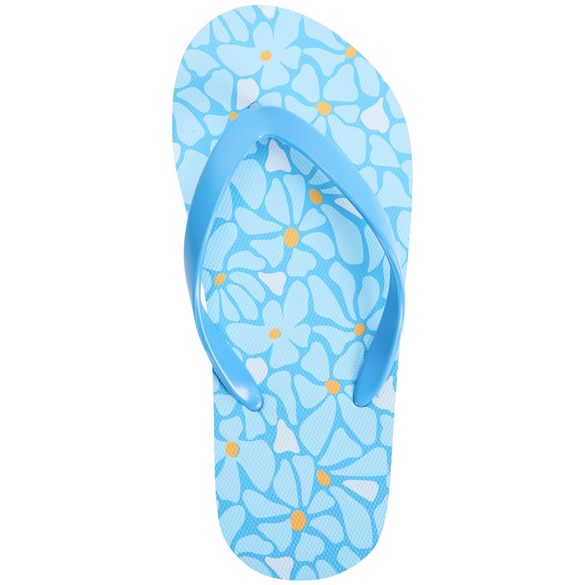 Tongs imprimé fleurs pour fille avec lanière selon la pointure 