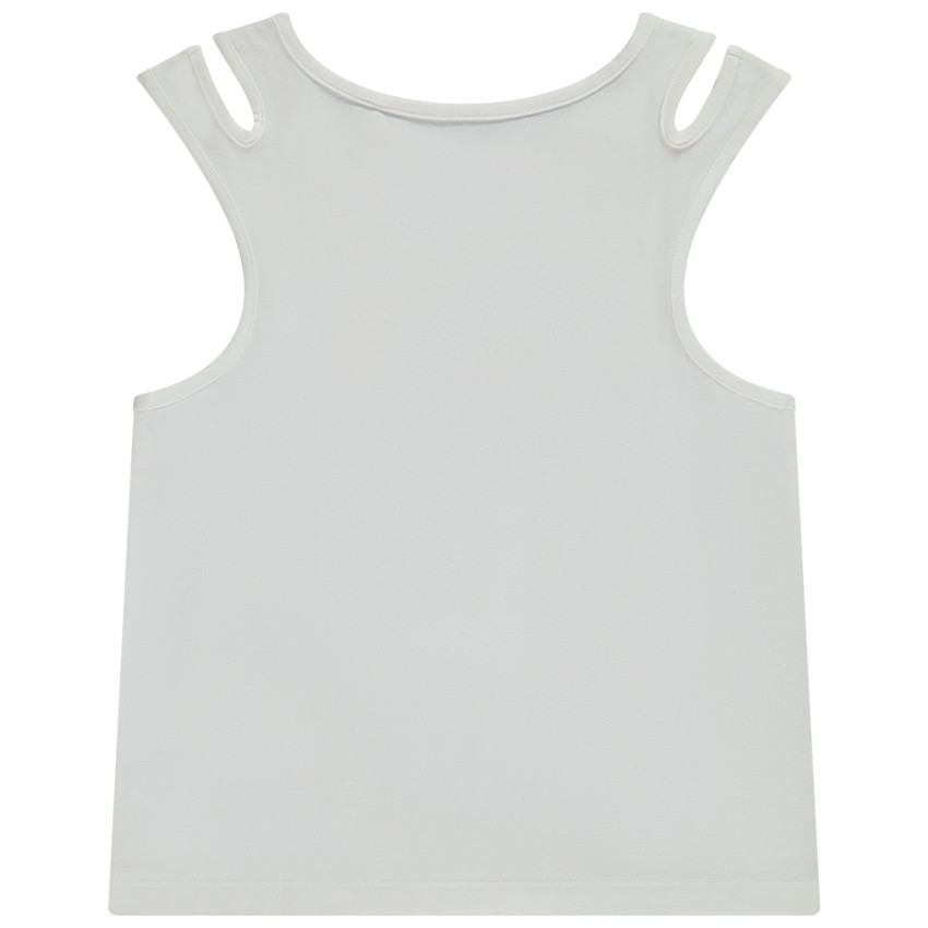 Débardeur ajouré print fruits et sequins pour fille 