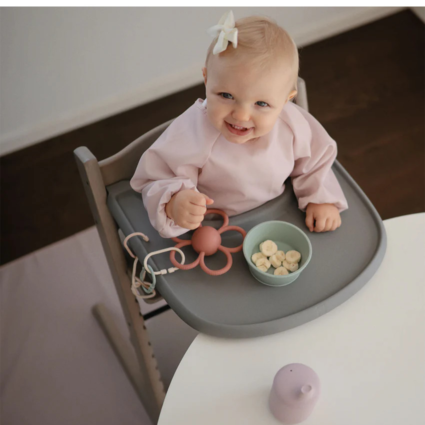 Tapis chaise haute Splat anti-éclaboussures Blush 