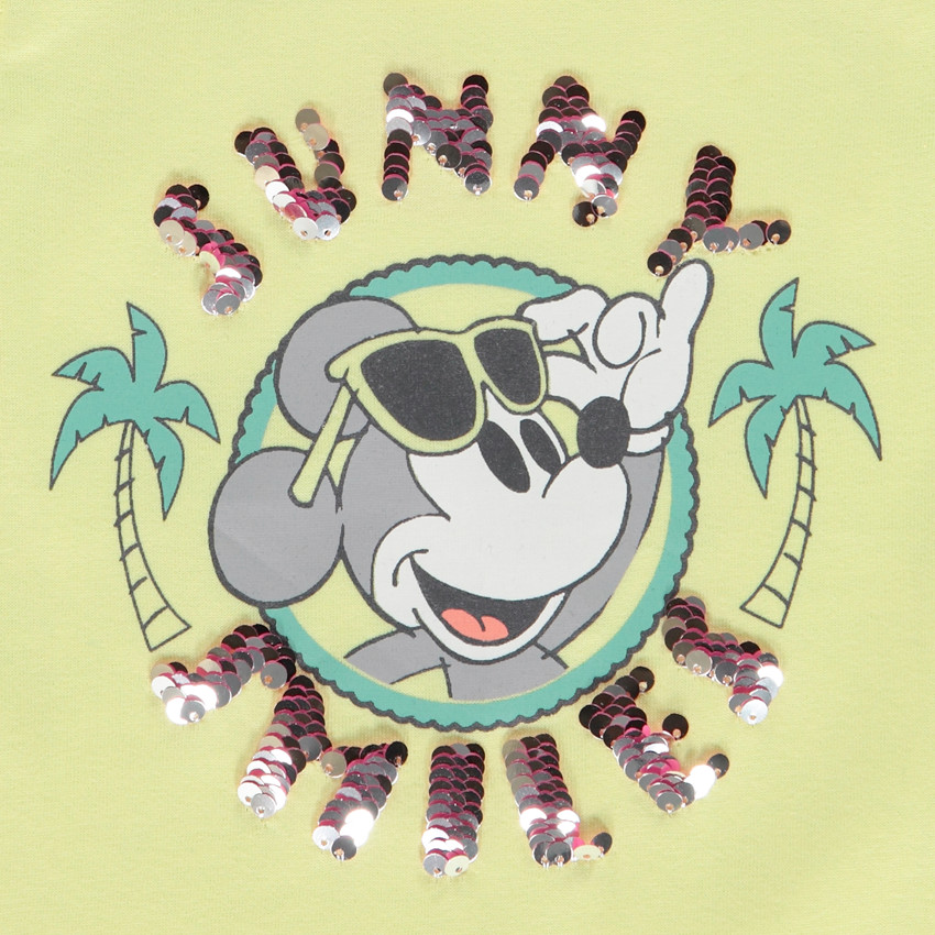 Débardeur print Mickey Disney et sequins magiques pour fille 