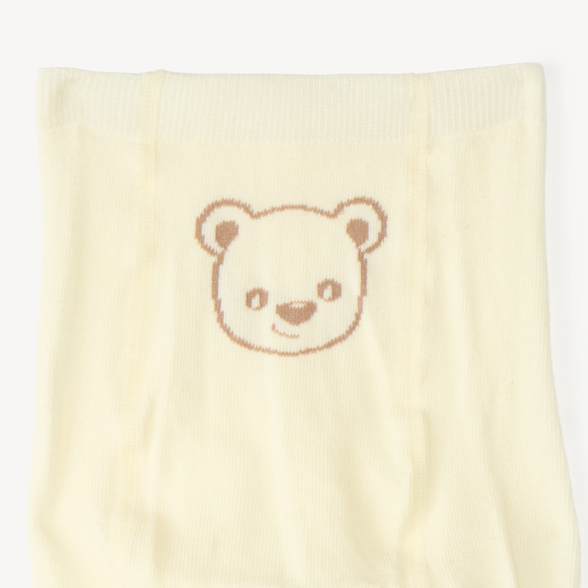 Dikke gestreepte maillot met berenmotief voor babymeisjes 