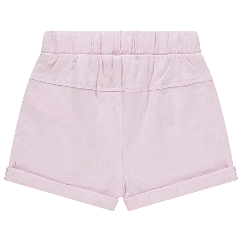 Short en molleton uni pour bébé fille 