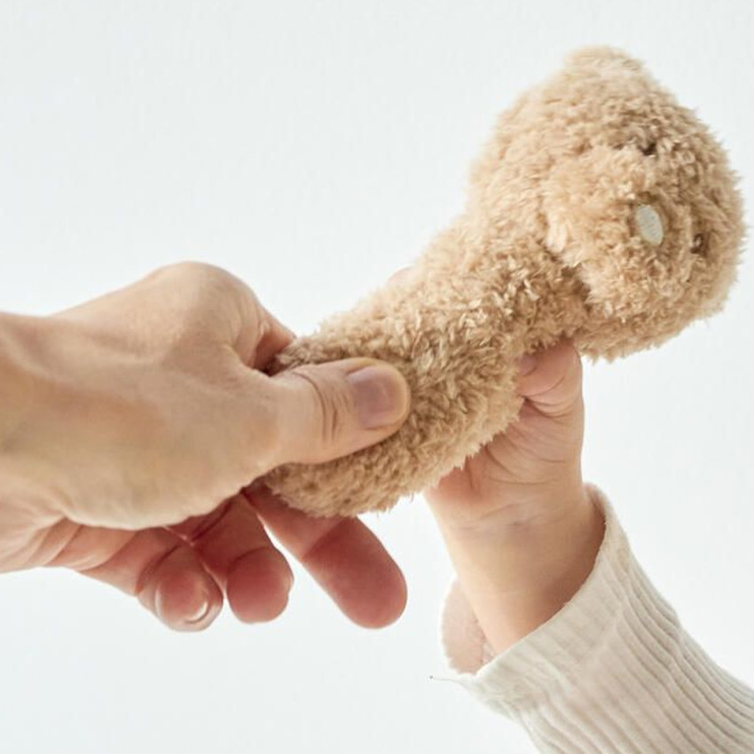 Hochet en peluche - Ours - Caramel 