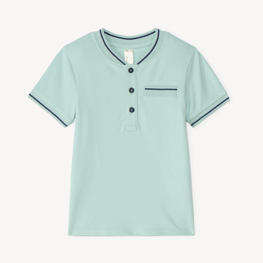 Polo met korte mouwen en teddy kraag voor baby jongen 