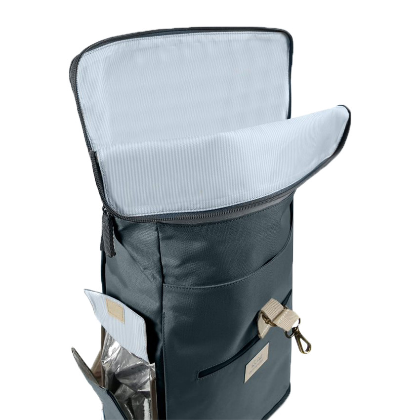 Sac à langer Roll Top - Gris/Vert 