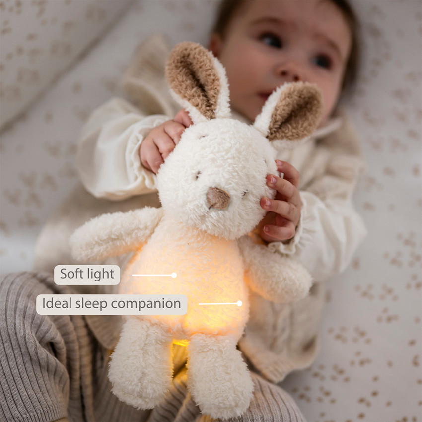 Nachtlamp mini knuffel konijntje 25cm Tedyy Bouclette Ecru 