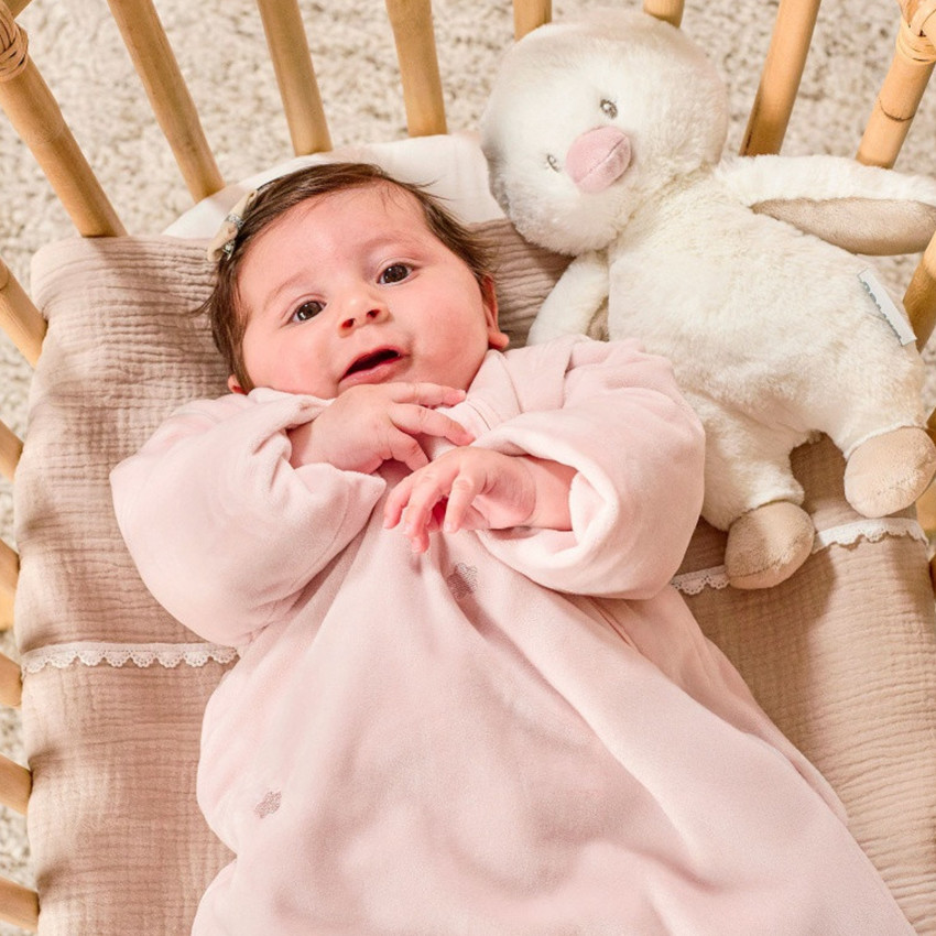 Slaapzak met afritsbare mouwen - Fanfan - Roze -70 cm 