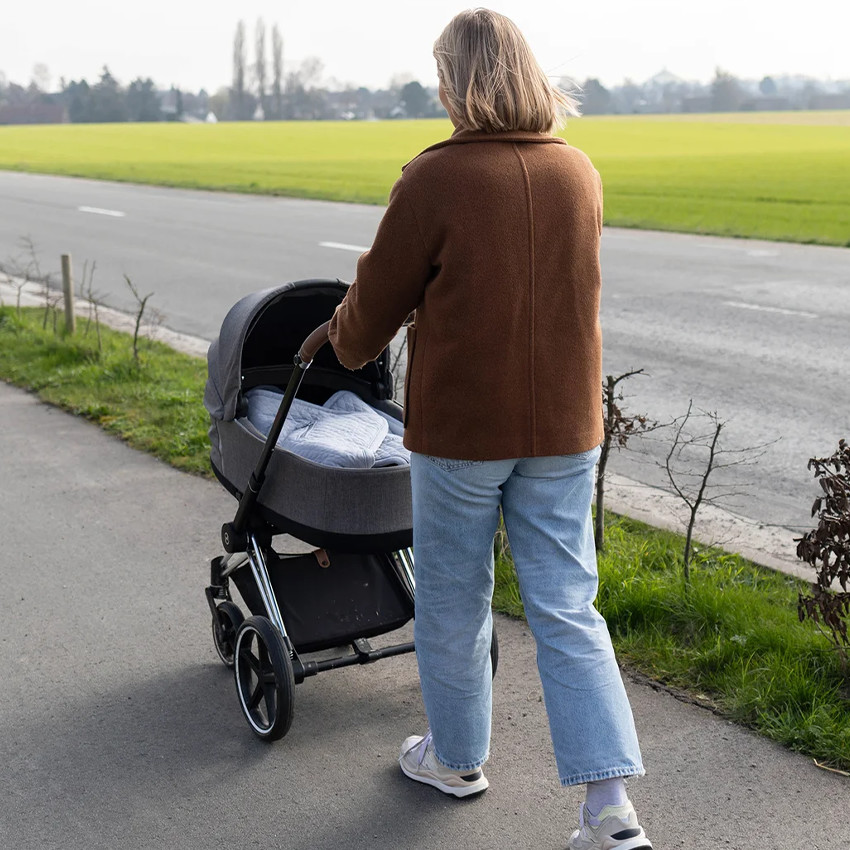 Couverture enveloppante Quilted + Pady Jersey Stone 0-12M 