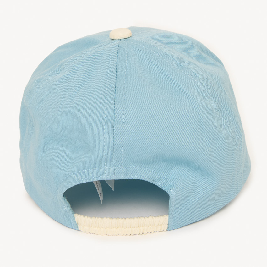 Bicolore pet cap met berenmotief voor babyjongen 