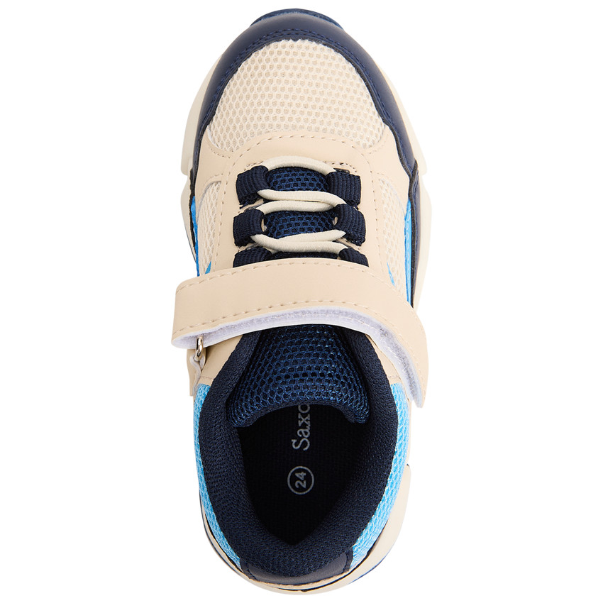 Sportieve sneakers met elastische veters en klittenband voor jongens 