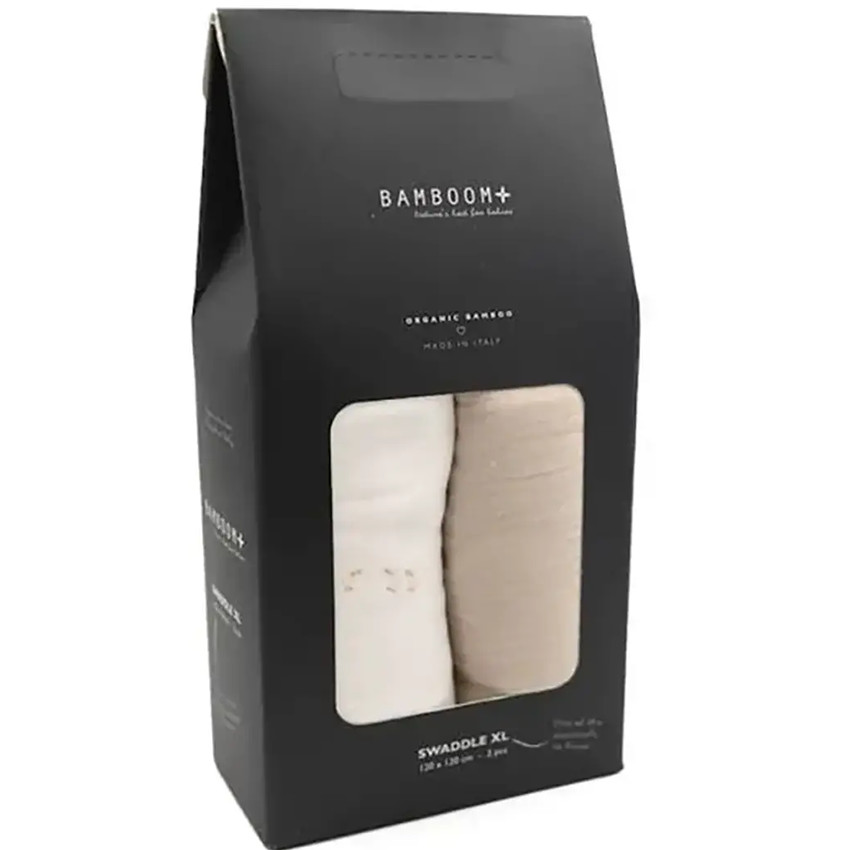 Lot de 2 langes en mousseline XL - Farm Buddies/Light Sand- 120x120 cm  