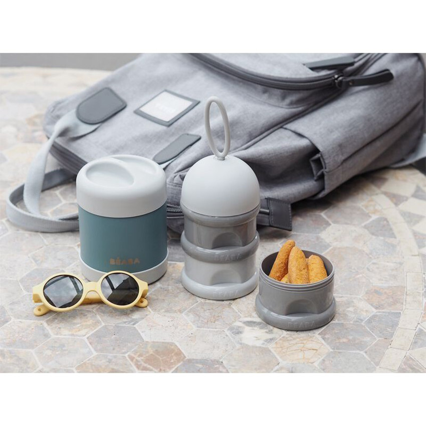 Boîte doseuse pour lait empilable Gris 