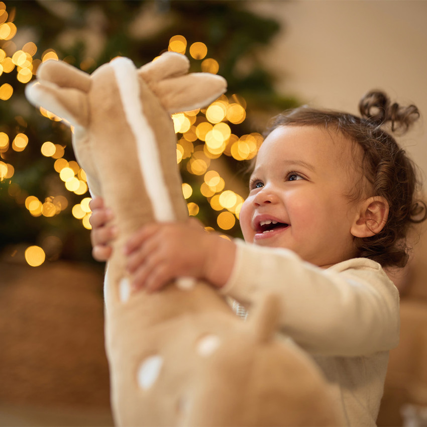 Peluche moyenne/grande girafe biscuit Jungle Jumbo  