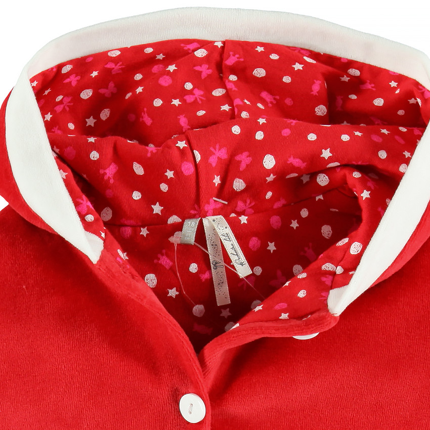 Cape van velours in kerststijl 