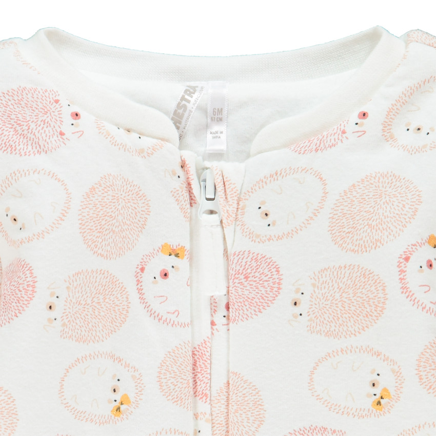 Combinaison longue zippée imprimée pour bébé fille 