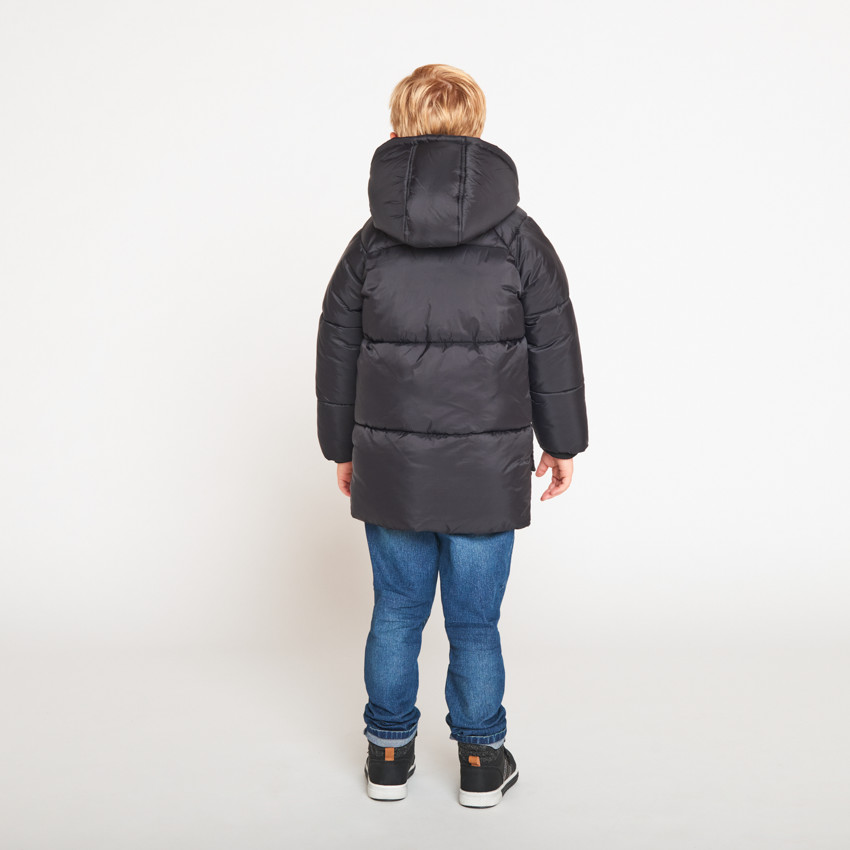 Donsjas met microfleece en kap voor jongen 