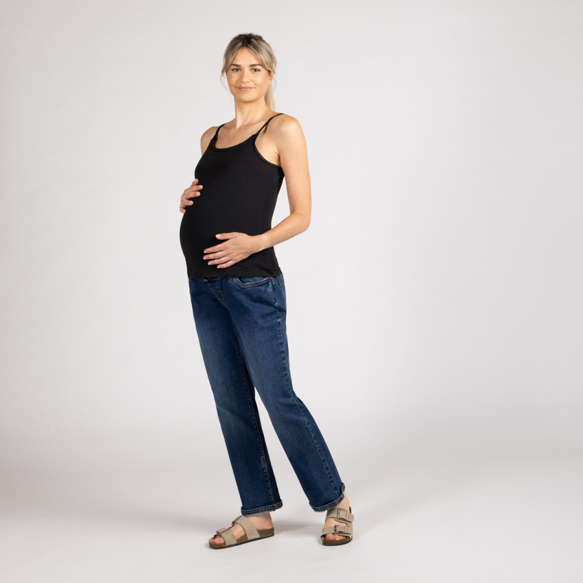 Jeans straight voor zwangerschap met hoge hoofdband 