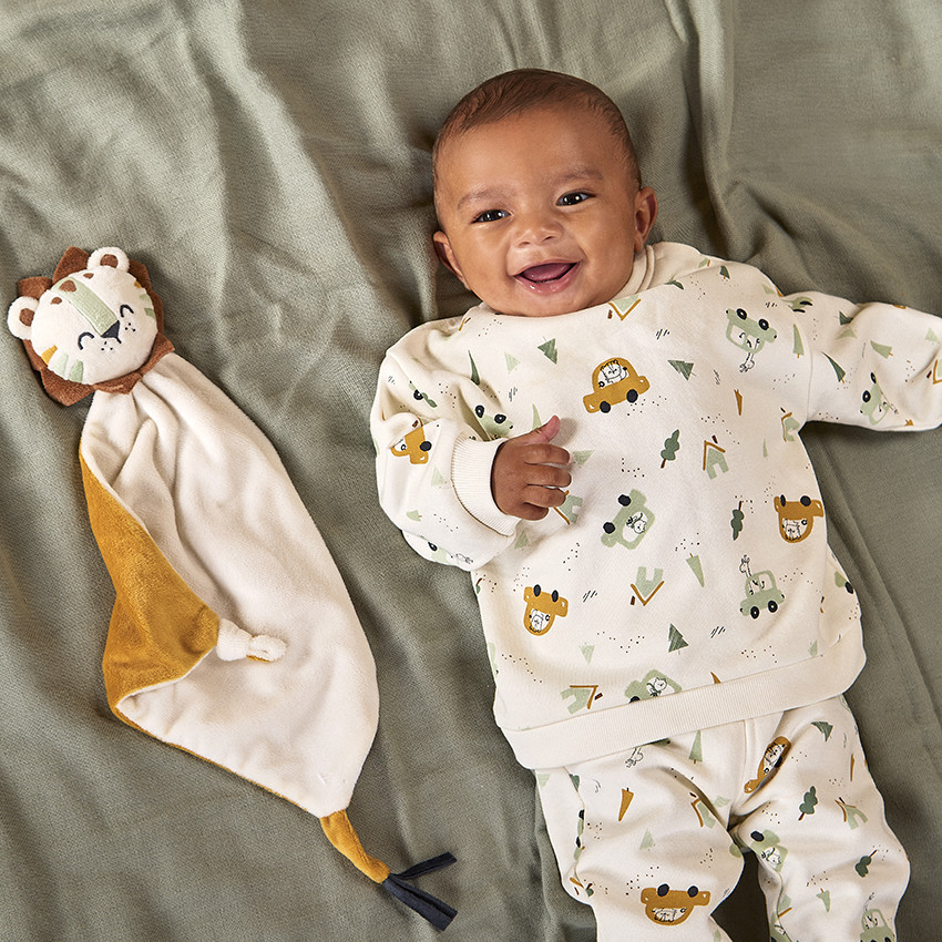 Joggingbroek en sweatshirt met auto-print voor baby jongen 