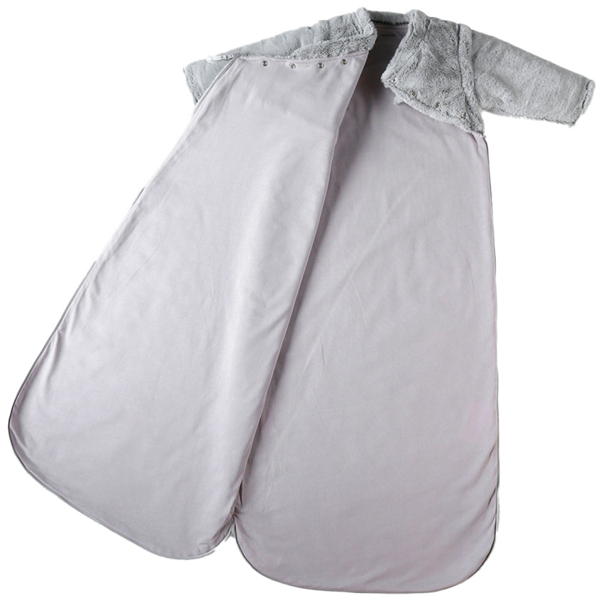 Gigoteuse à manches longues fausse fourrure grise 90-110cm 